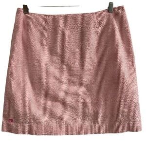 Lilly Pulitzer Women's Pink Gingham Short Skirt Size 6 Casual